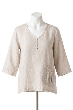 NEW HABITAT lightweight v-neck pullover in oatmeal